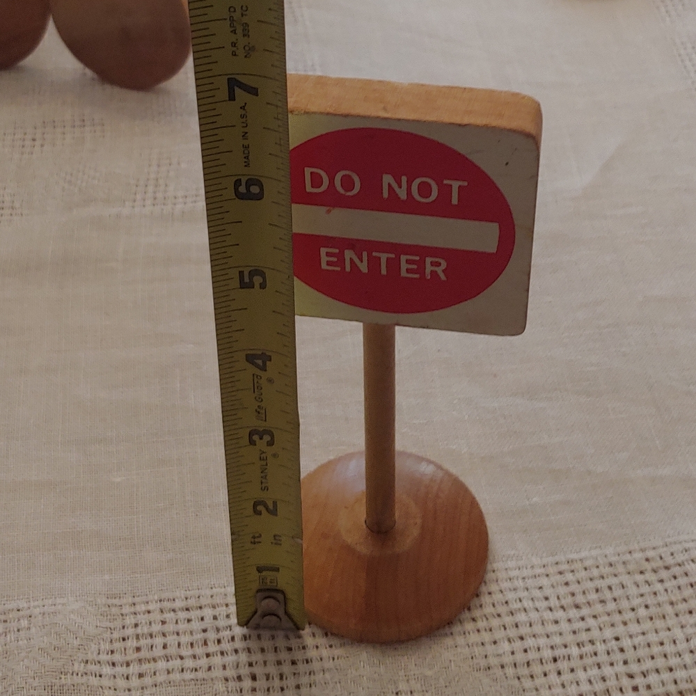 Vintage Wood Toy Road Sign Set - Picture 13 of 13